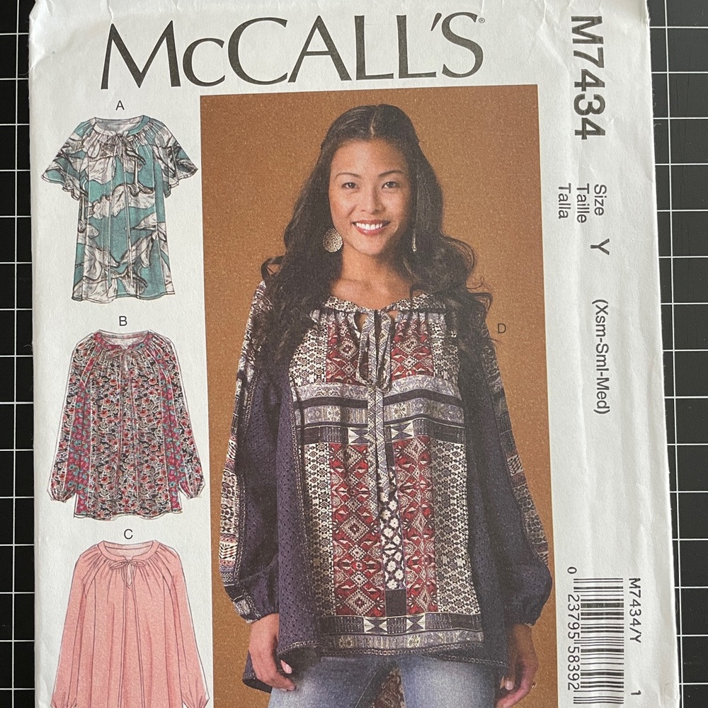 McCalls M7434 sewing pattern, New